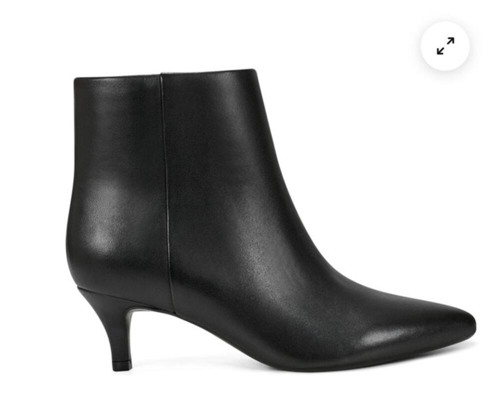 New Easy Spirit Laina Leather Bootie Black 7.5M